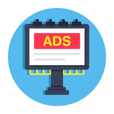 Reklam panosunun premimium indirme simgesi