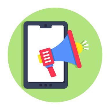 Mobil tanıtımın mükemmel tasarım simgesi