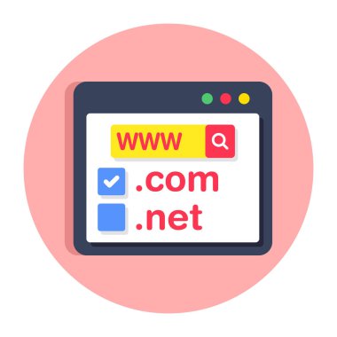 Web alan adlarının bir simge tasarımı