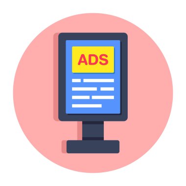 Reklam panosunun premimium indirme simgesi