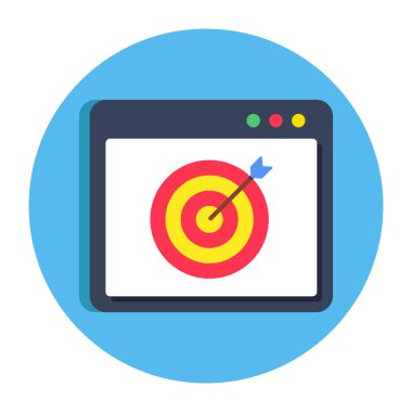 An editable design icon of target website