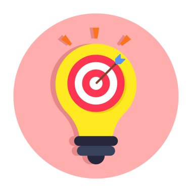 Hedef fikrin düzenlenebilir tasarım simgesi