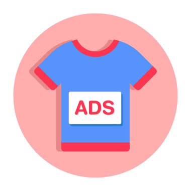 Gömlek reklamının renkli tasarım simgesi