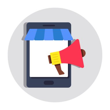 Mobil pazarlamanın premium indirme simgesi