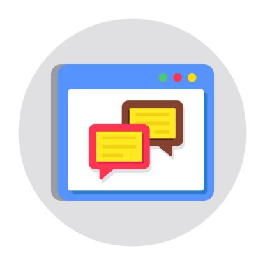 Çevrimiçi sohbetin düzenlenebilir tasarım simgesi