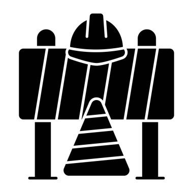 Yol engelleme panosunun son moda vektör tasarımı