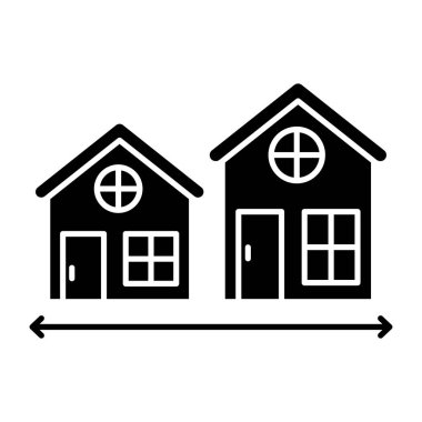 Ev ölçümünün renkli tasarım simgesi