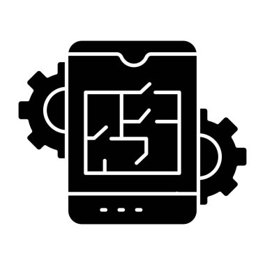 Mobil prototipin premimium indirme simgesi