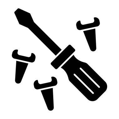 Tornavida simgesi, düzenlenebilir vektör