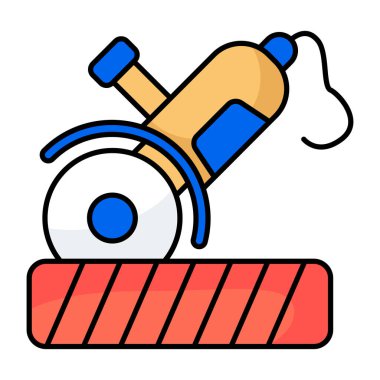 Dairesel testere için düzenlenebilir tasarım simgesi