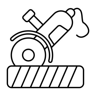 Dairesel testere için düzenlenebilir tasarım simgesi