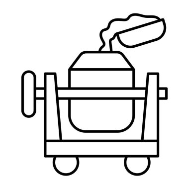 Beton karıştırıcının düzenlenebilir dizayn simgesi