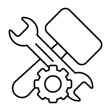 Teknik araçların düzenlenebilir tasarım simgesi