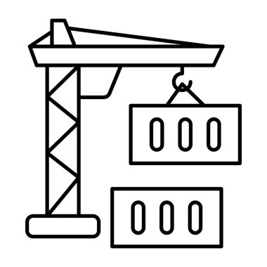 Konteynır kaldırma modern tasarım simgesi