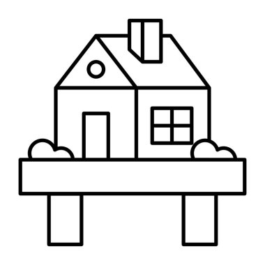 Evlerin yaratıcı tasarım simgesi