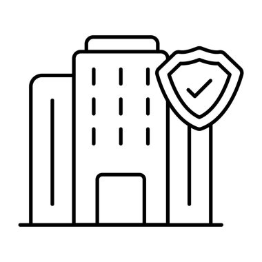 Güvenli binanın mükemmel tasarım simgesi