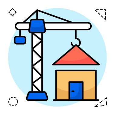 Ev inşaatının moda tasarım simgesi