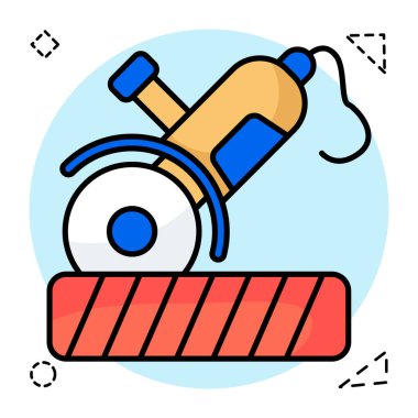 Dairesel testere için düzenlenebilir tasarım simgesi