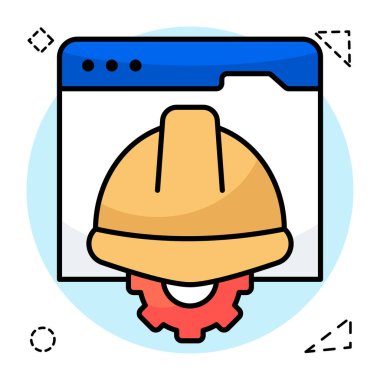 Çalışma yönetiminin modern tasarım simgesi