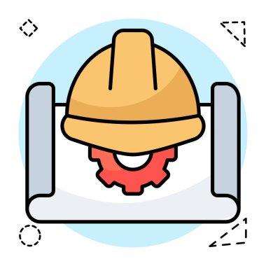 Çalışma yönetiminin modern tasarım simgesi