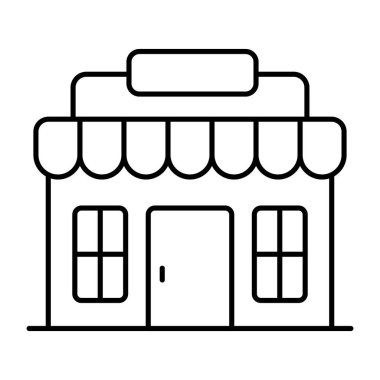 Düz tasarım bir dükkan simgesi
