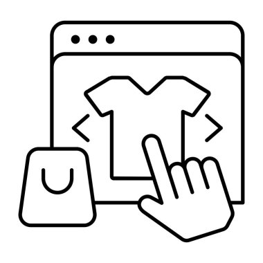 Web alışverişinin yaratıcı tasarım simgesi