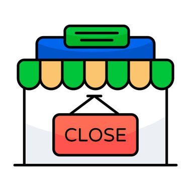 Kapalı tahtanın renkli tasarım simgesi