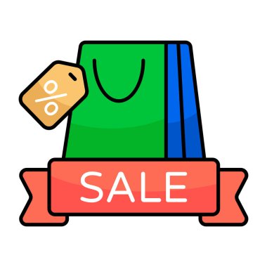 An icon design of shopping bag sale clipart