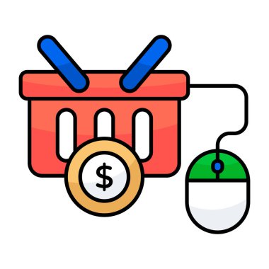 Dijital alışveriş için yaratıcı tasarım simgesi