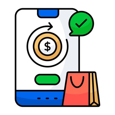 Taşınabilir nakit iadesi için mükemmel tasarım simgesi