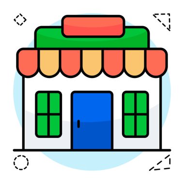 Düz tasarım bir dükkan simgesi