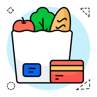 Market poşetinin mükemmel tasarım simgesi