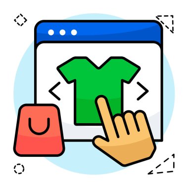 Web alışverişinin yaratıcı tasarım simgesi