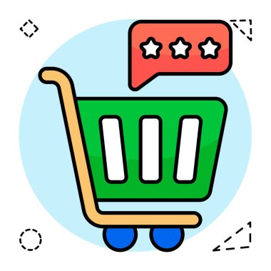 Alışveriş incelemesinin güzel bir tasarım simgesi