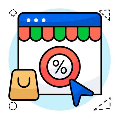 Web satışının simge tasarımı