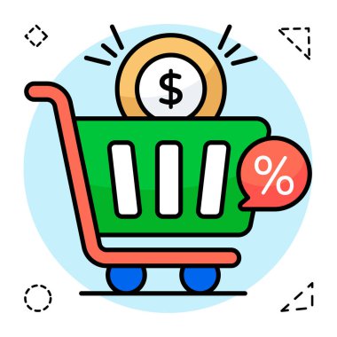Alışveriş satışının mükemmel tasarım simgesi