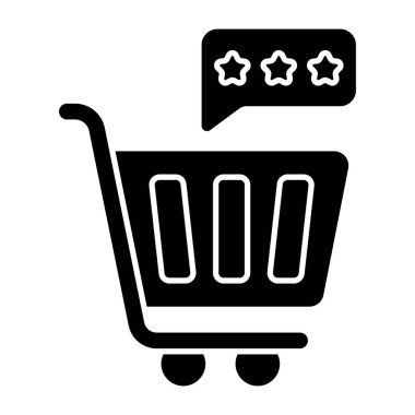 Alışveriş incelemesinin güzel bir tasarım simgesi