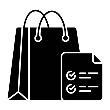 Alışveriş listesinin moda tasarım simgesi