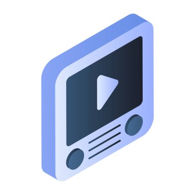 Unique design icon of play video