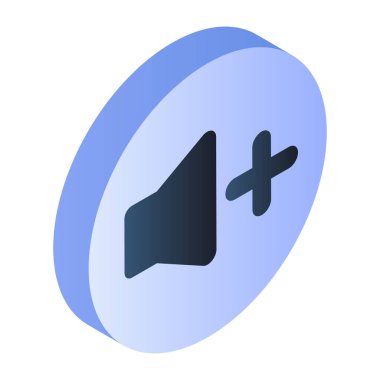 Yüksek hacimli düz izometrik tasarım simgesi