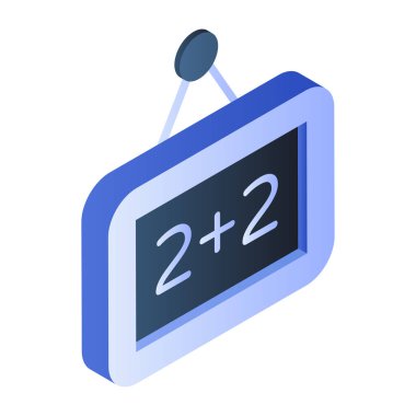 Matematik öğrenmenin yaratıcı tasarım simgesi