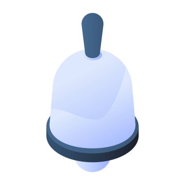 Çan simgesinin modaya uygun bir vektör tasarımı