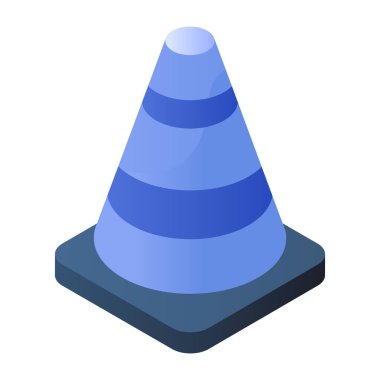 İnşaat konisinin modaya uygun vektör tasarımı