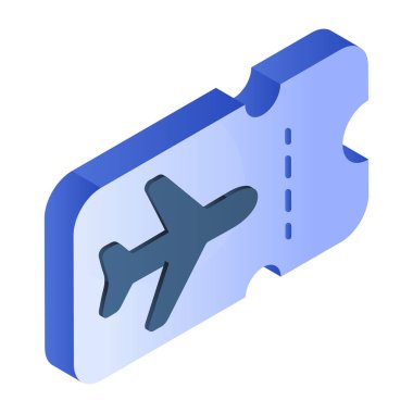 A unique design icon of air ticket clipart