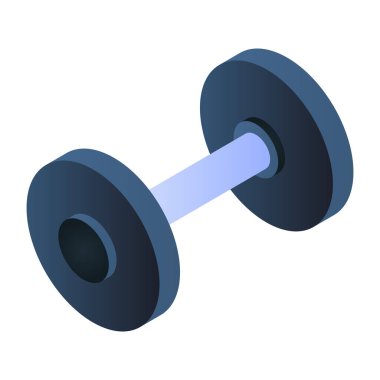 A trendy vector design of dumbbells clipart