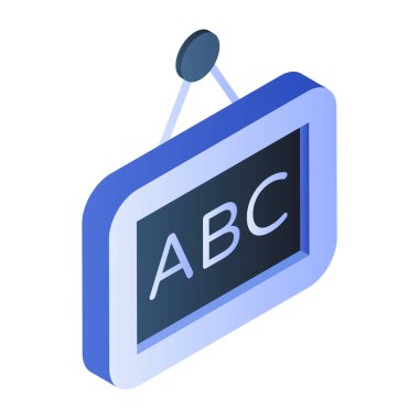 ABC öğreniminin yaratıcı tasarım simgesi
