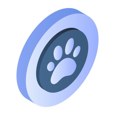 Modern design icon of dog paw clipart