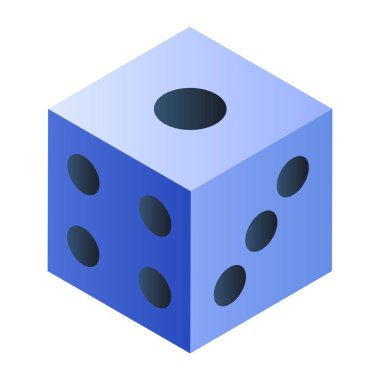 Düz izometrik, ludo zarının simgesi