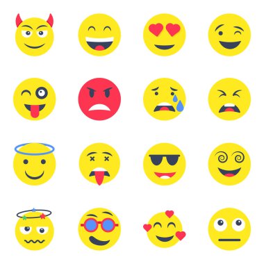 Emoji Düz Simge Paketi