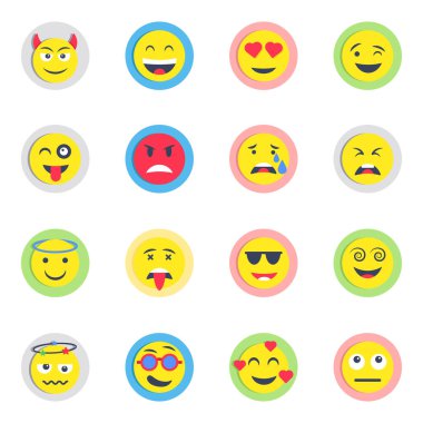 Emoji Düz Simge Paketi